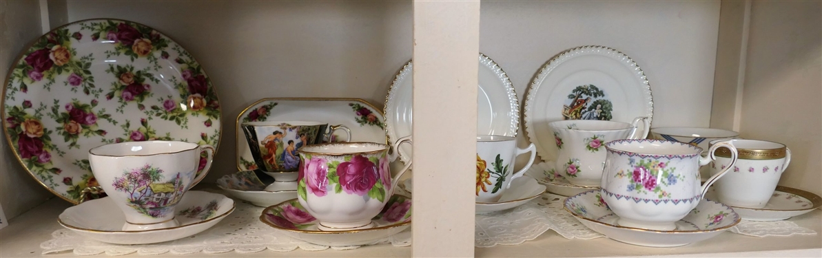 Collection of Vintage Cups & Saucer Sets and Plates - Cup and Saucers include Royal Albert and Royal Hansey