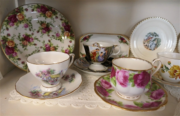 Collection of Vintage Cups & Saucer Sets and Plates - Cup and Saucers include Royal Albert and Royal Hansey