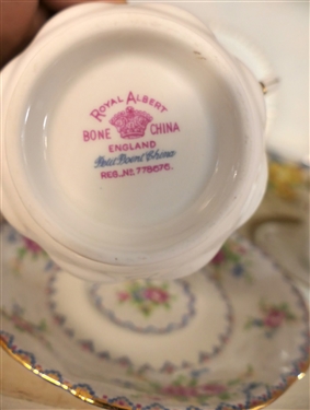 Collection of Vintage Cups & Saucer Sets and Plates - Cup and Saucers include Royal Albert and Royal Hansey