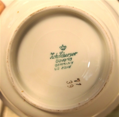 Lot of Vintage China including Taylor, Smith, & Taylor Ever Yours, 30 Pieces of  Bavaria China with Floral Pattern - marked US Zone, Large Platter, Gravy Boat, - Bavaria Dinner Plates Measure 10...
