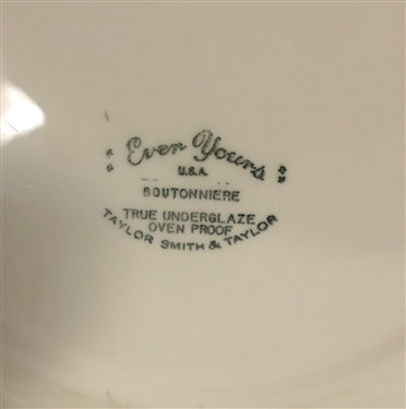 Lot of Vintage China including Taylor, Smith, & Taylor Ever Yours, 30 Pieces of  Bavaria China with Floral Pattern - marked US Zone, Large Platter, Gravy Boat, - Bavaria Dinner Plates Measure 10...