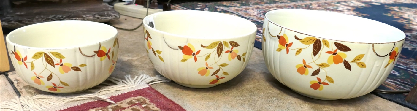 3 Nesting Hall's Jewel Tea Mixing Bowls 