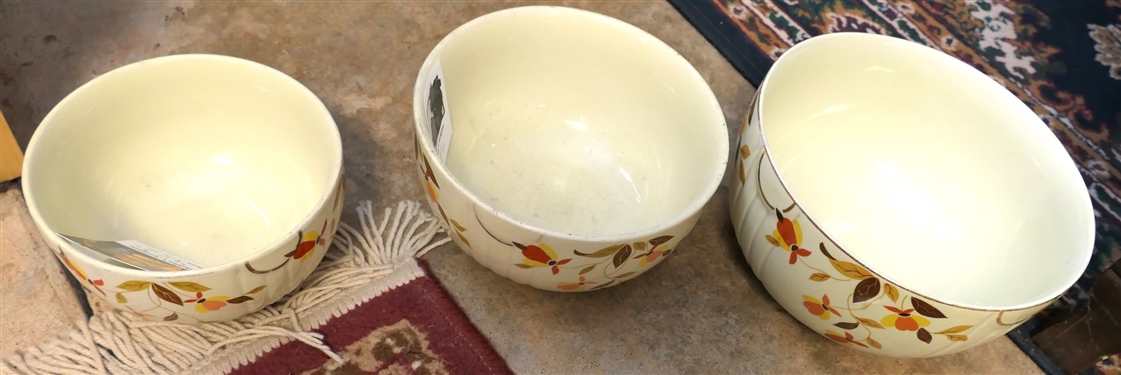 3 Nesting Hall's Jewel Tea Mixing Bowls 