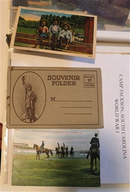 Binder Full of Post Cards and Ephemera -Turn of the Century Local Post Cards From Warrenton, Lewisburg, Raleigh . Also Including Kentucky, University of Virginia, North Carolina Coast, Japan,...