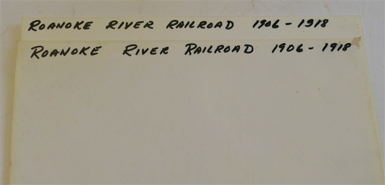 9 Pages of Alston's Roanoke Valley Railway Information, Poems  and 8 by 10  Photographs of Bridge and Train Photos Dated 1906-1918, Railway Workers, Townsville Railway, Engine Photo, 