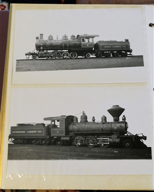 22 Railroad Photographs including 5 by 8 and 8 by 10 Prints