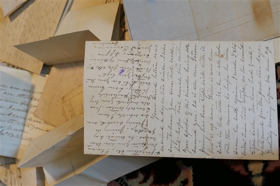 Important Collection of Alston Papers Dating From  1830's - 1870's including Letters, Receipts, Contracts and Documents - Letters Pertaining to Gold and Minerals, Payments of Overseer's Services,...