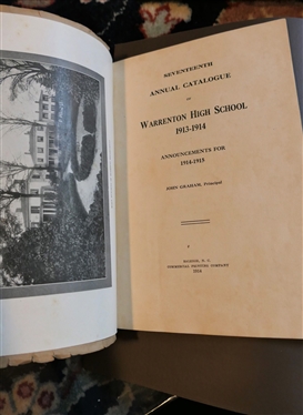 Lot of Historical Documents, Books, Newspaper Clippings, Regarding Warren County History and Warrenton including 1913-1914 Warrenton High School Catalogue, Parade of Plantations Program, Elgin in...