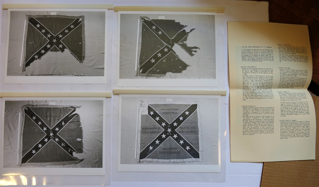 Reprints of Photographs of Confederate Battle Flags and Accompanying Information Gathered by Mr. Alston 