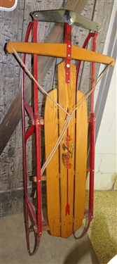 Very Nice Flexible Flyer Sled - Marked  No. 55J S. Allen & Company - Manufactures of Planet Jr. Garden Tools - 55 Long 