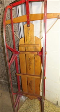 Very Nice Flexible Flyer Sled - Marked  No. 55J S. Allen & Company - Manufactures of Planet Jr. Garden Tools - 55 Long 
