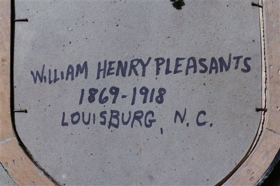 Hand Colored Photograph of William Henry Pleasants (1869-1918) - Louisburg, NC - Framed in Bowed Glass Frame - Frame Measures 18 by 12 