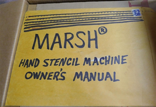 MARSH Stencil Cutter with Stencil Board Paper, Owners Manual, and Roller 