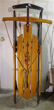 Flexible Flyer No. 55J Sled - Good Condition - With Original Decals - Measures 54 