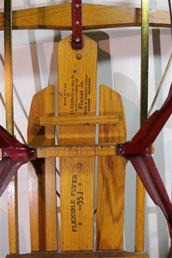 Flexible Flyer No. 55J Sled - Good Condition - With Original Decals - Measures 54 