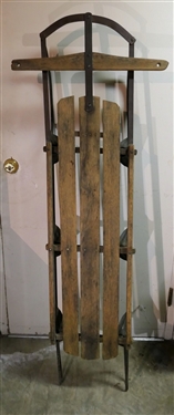 Wood Snow Sled - Measures 60 Long