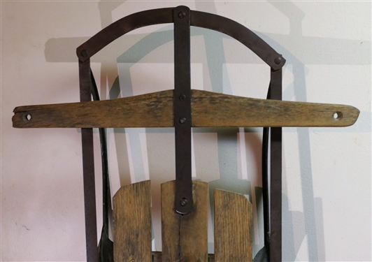 Wood Snow Sled - Measures 60 Long