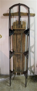 Wood Snow Sled - Measures 60 Long