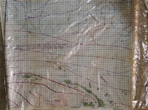 2 WWII Silk Maps - Issued to US Pilots To Be Included in Survival Packs - These Maps were Issued to Navy Pilot Bob Brewer From Henderson, NC 