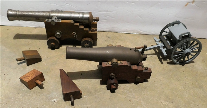 Diker Spain 450 Cal. Black Powder Miniature Cannon - Measures 7 1/2 Long, Cast Iron Buggy Toy, and Mini Cannon Ram Rod