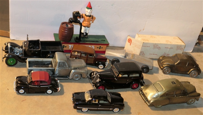 Collection of Cars and Banks - Including Modern Cast Iron 
