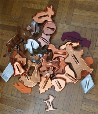 Assortment of Vintage Tin and Copper Cookie Cutters
