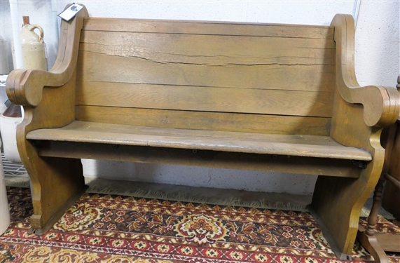 Nice Church Pew - Measures 36 Tall 51 Long