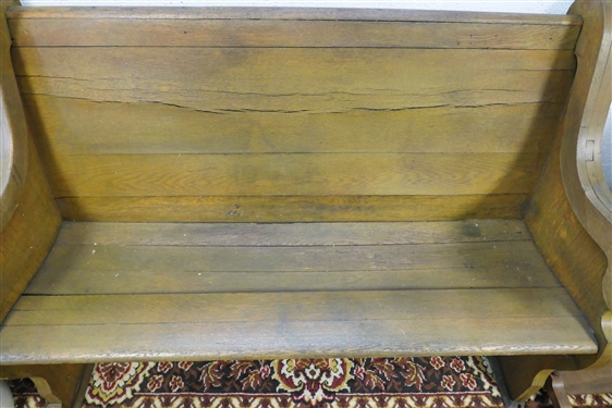 Nice Church Pew - Measures 36 Tall 51 Long