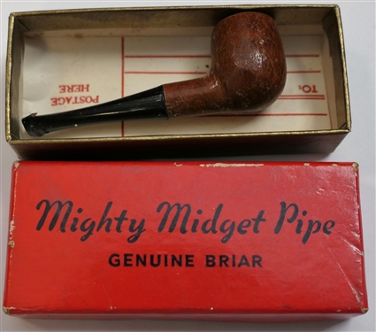5 Smoking Pipes - Missouri Meerschaum Pipe, Longchamp France Leather Pipe, Waldorf, Viking, and Mighty Midget Pipe in Original Box
