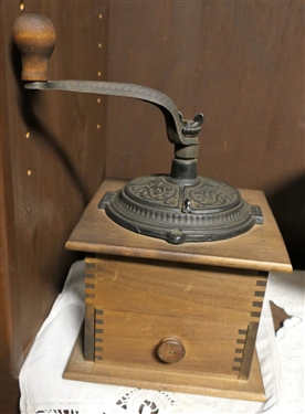 Coffee Grinder with Wood Base - Functional