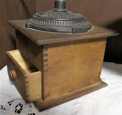 Coffee Grinder with Wood Base - Functional