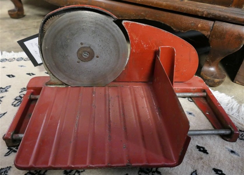 Meat Slicer - Painted Red - 6" Blade - Sharp