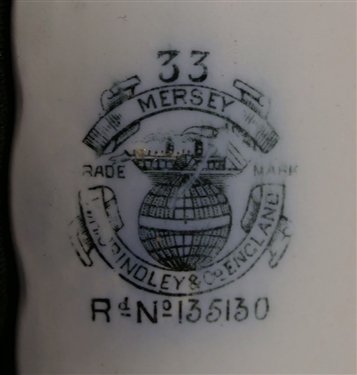Mersey Blue Transferware Platter - Measuring 16 by 12 