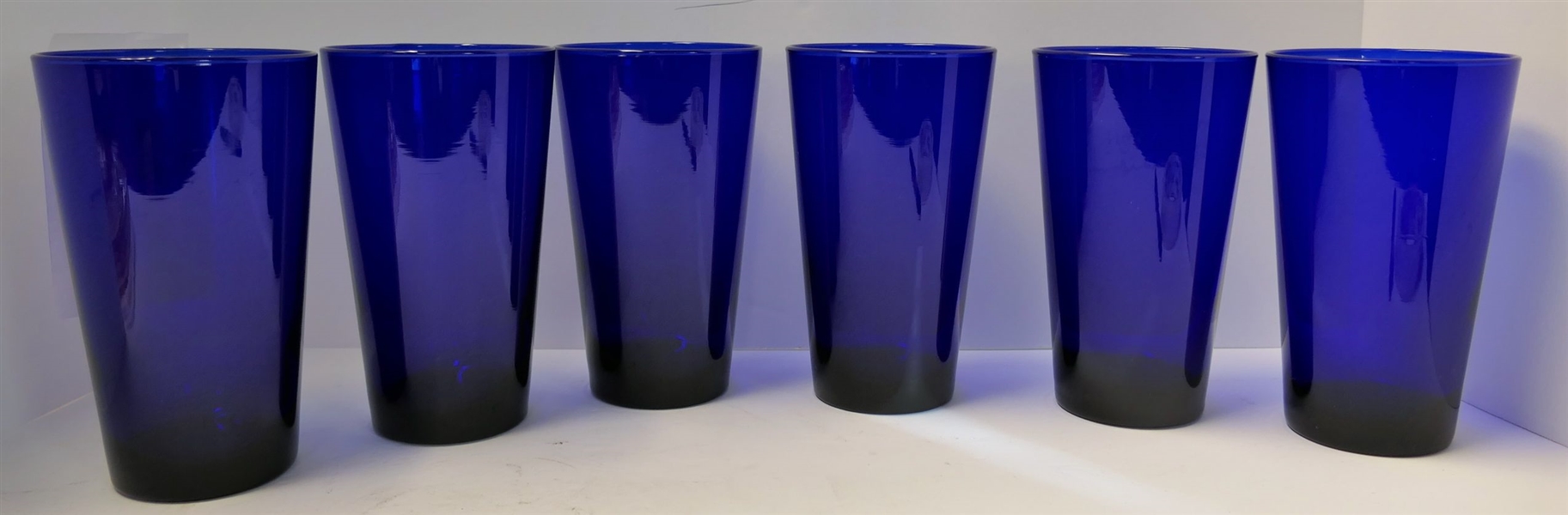 6 Cobalt Blue Glasses - 6" Tall 