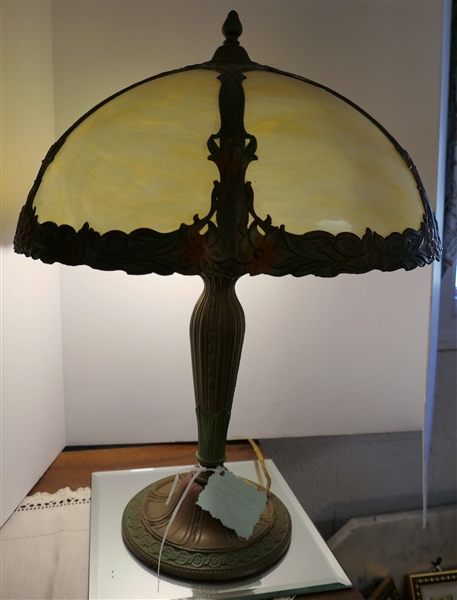 Tiffany Type Lamp - Signed Miller - Measures 22" Tall