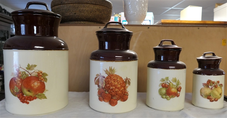 McCoy Fruit Festival Canister Set - Largest Measures 12 Smallest 7
