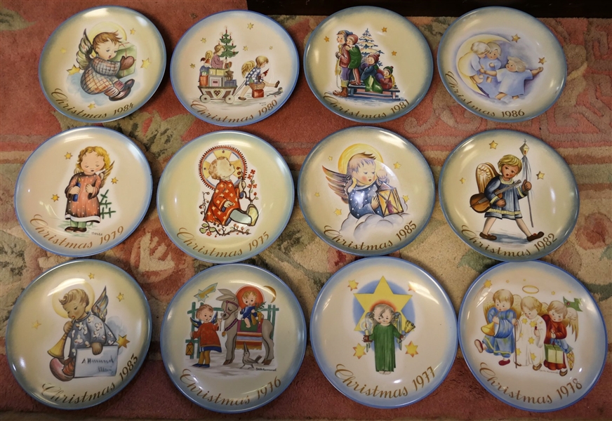 12 Hummel Collectors Plates - 1970s and 1980s - By Schmid - West Germany - Measuring 7 3/4" 
