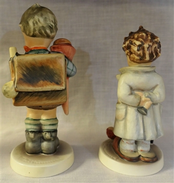 2 Hummel Figures  - Doctor Boy and Boy with Backpack - Measuring 5 1/2 Tall 