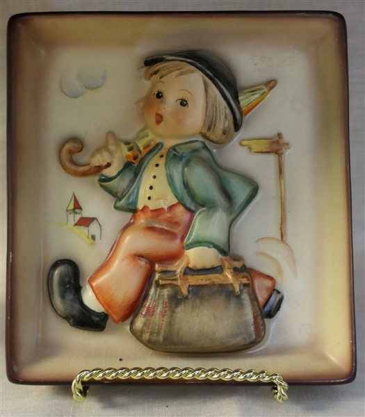 Goebel Hummel "Merry Wanderer" Plaque - Western Germany - Measures 5 1/2" by 5" 