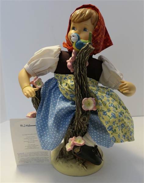Goebel Apple Tree Girl Hummel Porcelain Doll - Costumed by Bette Ball -With Original Paper Tag - With Original Box - Doll  Measures 14" tall 