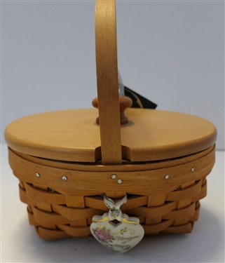 Longaberger Horizon of Hope Lidded Basket - Measures 3 1/2 tall 6 Across - Not Including Handle