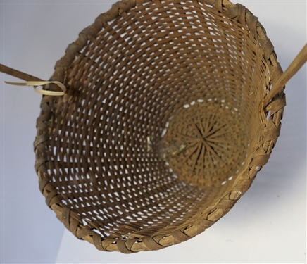 Handmade Oak Split Basket  -Measures 20 Tall with Handle - Measures 7 by 9 Without Handle