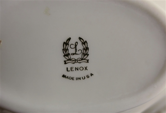 7 Pieces of Lenox including 11 Oval Bowl with Platinum Trim, 9 Fruit Bowl, Pierced Rim Vase, 2 Shell Dishes