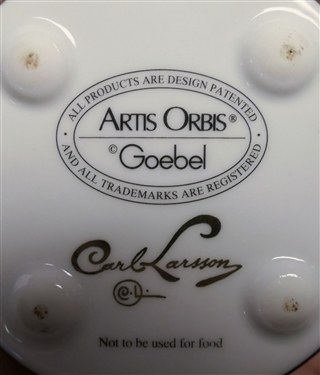 Goebel Artis Orbis - Carl Larsson Trinket Box and Silverplate Velvet Lined Jewelry Box - Goebel Box Measures 2 tall 3 Across