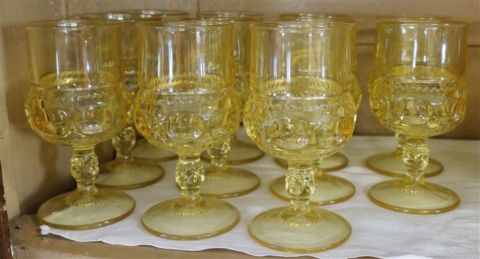 27 Pieces of Yellow Glassware including 11 Kings Crown Measuring 6 tall 