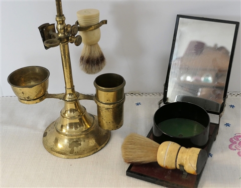 2 Gentleman's Dresser / Shaving Mirrors - Shaving Mirror Measures 16 1/2 Tall and Folding Mirror Measures 2 1/2 tall 6 by 4 