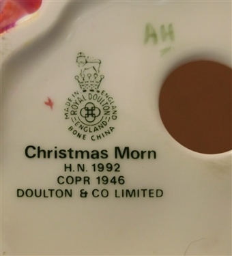 Royal Doulton Christmas Morn Figure - Measures 7 Tall 