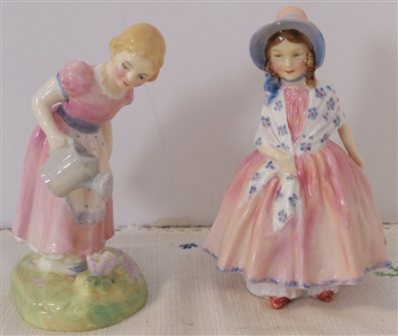 2 Royal Doulton Figures - Lily and Mary Mary - Mary Measures 5 Tall 