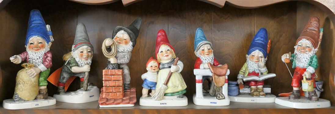 7 - Goebel Co-Boy Figures - Utz, Monty, Chuck, Greta, Herbie, Bob, and Kuni
