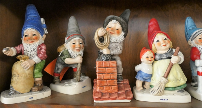 7 - Goebel Co-Boy Figures - Utz, Monty, Chuck, Greta, Herbie, Bob, and Kuni